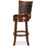 Idaline Walnut Swivel Bar Stool