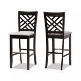 Jason Modern and Contemporary Fabric Upholstered 2 Piece Bar Stool Set