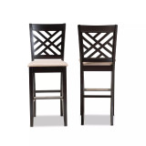 Jason Modern and Contemporary Fabric Upholstered 2 Piece Bar Stool Set