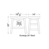 Durango Industrial Wood Dining Stool
