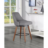 Bagford 26" Swivel Counter Stool with Legs in Fabric