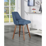 Bagford 26" Swivel Counter Stool with Legs in Fabric