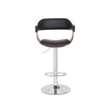 Contemporary Swivel Adjustable Barstool with Padded Armrests