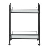Serving Cart with Glass Shelves