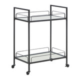 Serving Cart with Glass Shelves