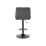 Laurant Adjustable Faux Leather Swivel Bar Stool