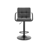 Laurant Adjustable Faux Leather Swivel Bar Stool