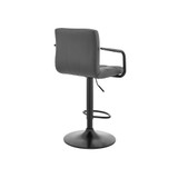 Laurant Adjustable Faux Leather Swivel Bar Stool