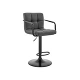 Laurant Adjustable Faux Leather Swivel Bar Stool