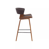 Jagger Modern Wood and Faux Leather Counter Height Bar Stool