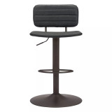 43" Steel, Polyurethane Holden Adjustable Bar Chair