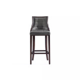 Fifth Avenue 19" L Beech Wood Faux Leather Upholstered Barstool