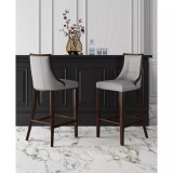 Fifth Avenue 19" L Beech Wood Faux Leather Upholstered Barstool