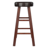 Maria 2-Piece Wood Cushion Seat Counter Stool Set