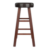 Maria 2-Piece Wood Cushion Seat Counter Stool Set