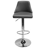 Aaron Presley Faux Leather Adjustable Swivel Bar Stools, Set of 2