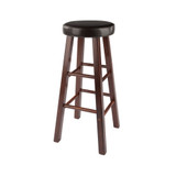 Maria 2-Piece Wood Cushion Seat Bar Stool Set