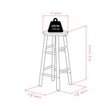 Huxton 2-Piece Wood Bar Stool Set