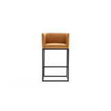 Embassy 20.5" Faux Leather Upholstered Metal Counter Height Bar Stool