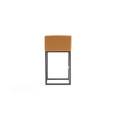 Embassy 20.5" Faux Leather Upholstered Metal Counter Height Bar Stool