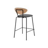 Neo Faux Leather and Metal Counter Height Bar Stool, Set of 2