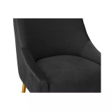Beatrix Pleated Velvet Bar Stool