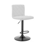 Duval Adjustable Faux Leather Swivel Bar Stool