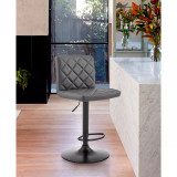 Duval Adjustable Faux Leather Swivel Bar Stool