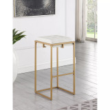 Nadia 2-Piece Square Metal Padded Seat Bar Stool Set