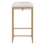 Nadia 2-Piece Square Metal Padded Seat Bar Stool Set