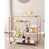 Mada Art Deco Mirrored Bar Cart