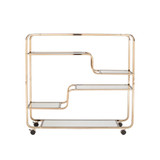 Mada Art Deco Mirrored Bar Cart
