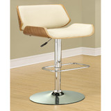 Lodi Adjustable Upholstery Bar Stool with Wood Back