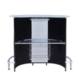 Spencer Contemporary Frosted Glass Top Bar Unit