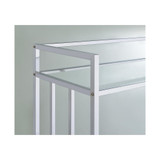 Cara 34.5" 2-Tier Rectangular Glass Serving Cart