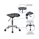 Vibrant Tractor Seat and Chrome Home/Office Stool