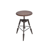 Clementine Adjustable Reclaimed Teak Bar Stool