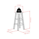 Element 29.98" 2-Piece Wood Bar Stool Set