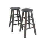 Home Decorative Element Counter Stools, 2-Pc Set, Oyster Gray