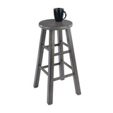 Home Decorative Ivy Counter Stool, Rustic Gray