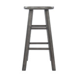 Home Decorative Ivy Counter Stool, Rustic Gray