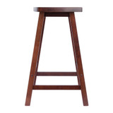Transitional Katashi Fan Shape Counter Stool, Walnut