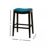 Jaden Bonded Leather Saddle Bar Stool