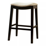 Jaden Bonded Leather Saddle Bar Stool