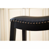 Jaden Bonded Leather Saddle Bar Stool