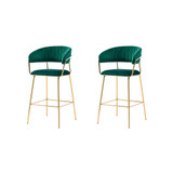 Bellai Fabric 29" Bar Chair, Set of 2