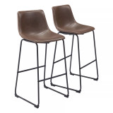 39" each, Set of 2 Steel, Polyurethane Smart Bar Chair