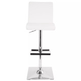 Captain Adjustable Barstool with Swivel in Faux Leather