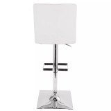 Captain Adjustable Barstool with Swivel in Faux Leather