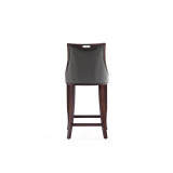 Emperor 19" 2 Piece Beech Wood Faux Leather Upholstered Barstool Set